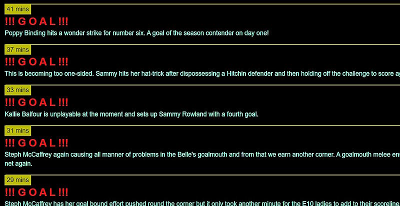 live text screen shot