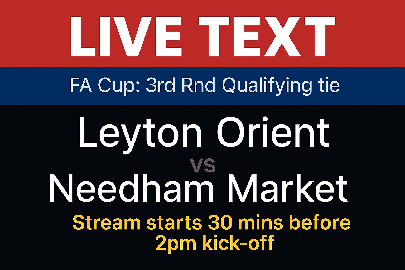 Live text banner for Needham Market