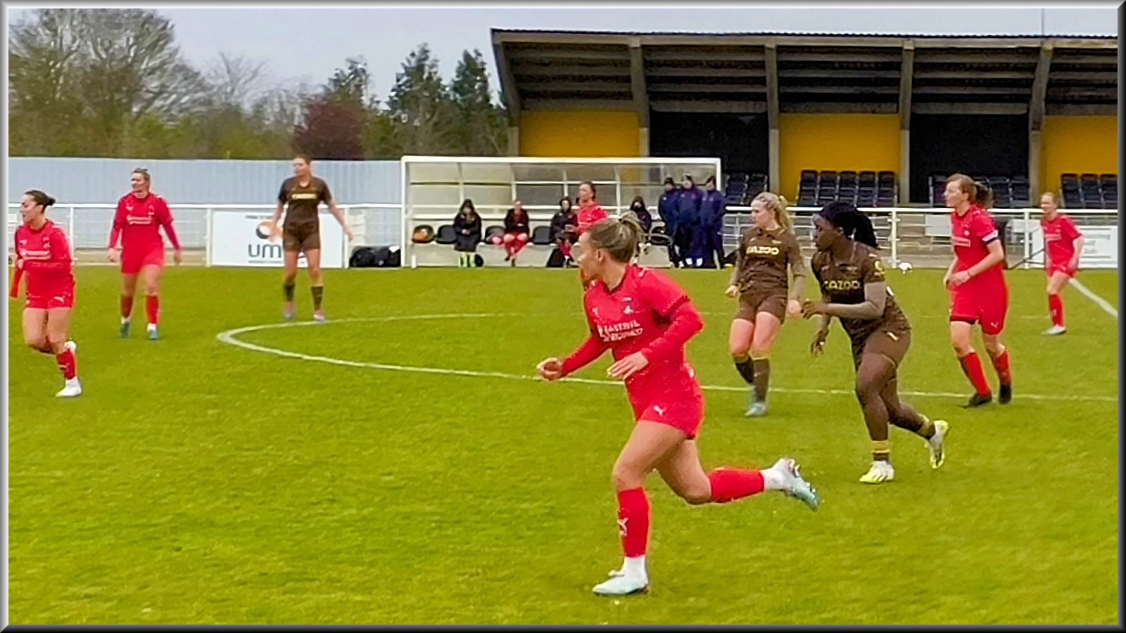 Orient's famous back line of (near to far) Macia Windsor, Grace Gillard, Hayley West and Olivia McGregor.