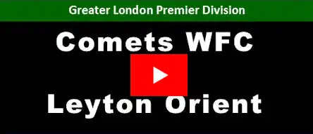 Live text banner for Comets away with youtube button