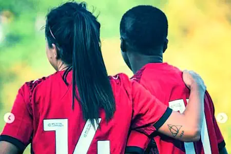 Esme and Sammy celebrate another goal