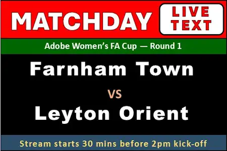 live text banner - Farnham away