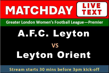 Live=Text banner vs AFC Leyton