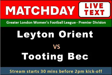 Live text logo vs Tooting Bec