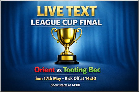 Live Text show for the League Cup Final